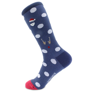 Men's Embroidered Socks by Soxfords - Santa and Rudoloph