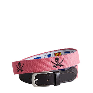 Bowsprit Embroidered Belt by Castaway Calico Jack on Nantucket Red