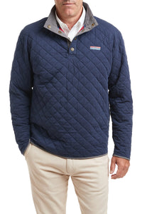 Mens Quilted Pullover Navy by Castaway Clothing