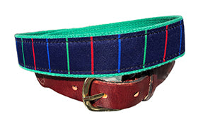 Men's Preppy Custom Multi Colored Stripe Ribbon Belt| Cotuit Casuals Exclusive