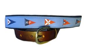 A lillie Design exclusive, Men's Yacht Club burgee ribbon belt 