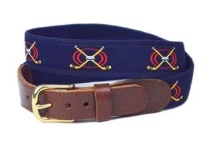 Mens Lacrosses ribbon belt for the proud goalie that defends his team