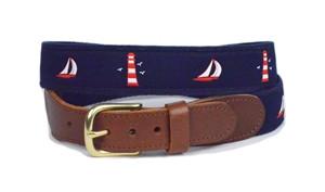 Men's custom canvas sailing ribbon belt created by Lillie. Get yours right here. A popular Lillie exclusive