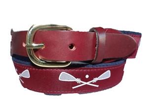 Popular maroon Lacrosse belts as seen at Fessenden, Fay and St Marks